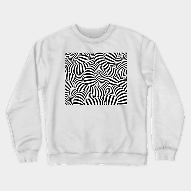 Black and White Crewneck Sweatshirt by SanjStudio